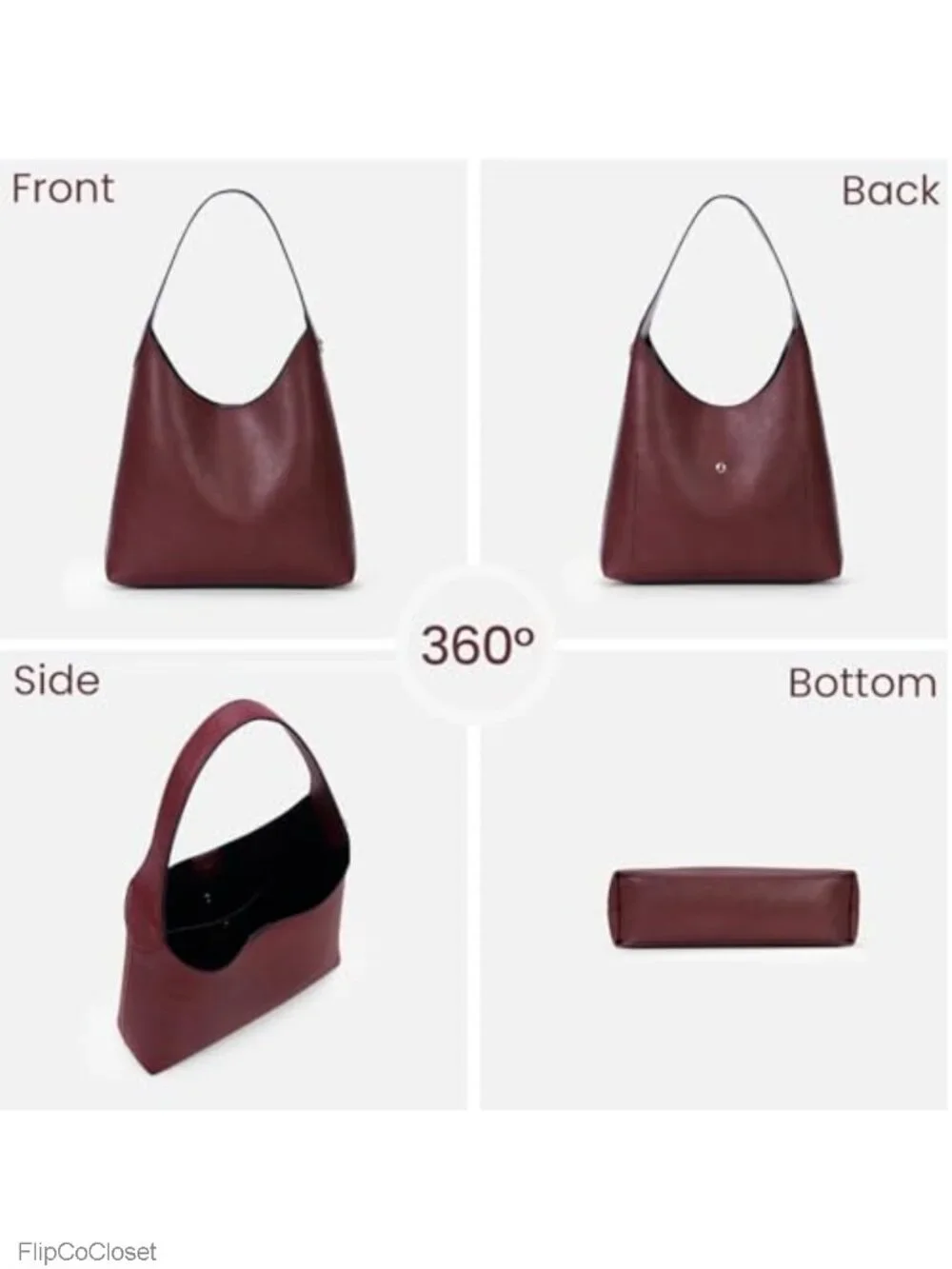 Faux Suede Hobo Bag Vegan Leather Shoulder Tote for Women with Cherry Charm